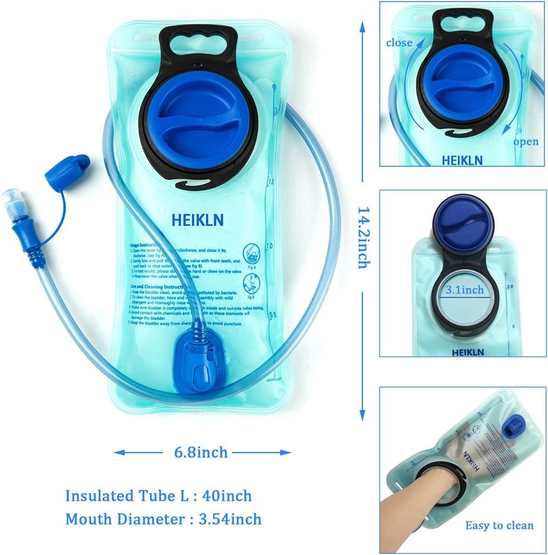 HEIKLN Hydration Bladder 1.5L-2L-3L,Leak Proof Water Reservoir, BPA Free Military Water Storage Bladder Bag Hydration Pack Replacement Easy Clean for Bicycling Hiking Camping Hunting Running - Image 5